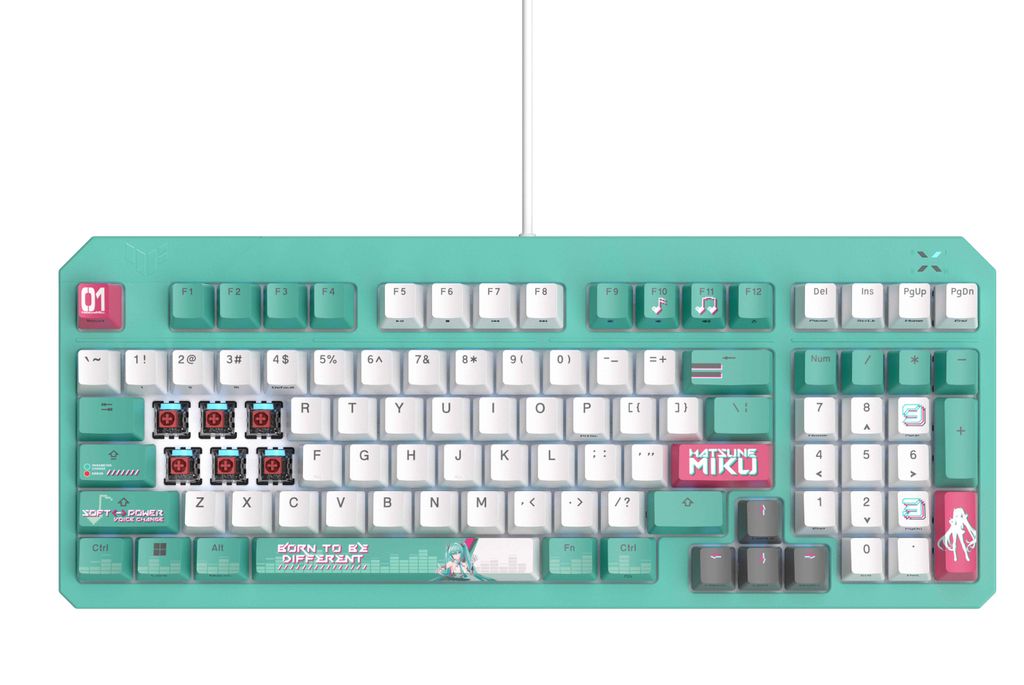 TUF Gaming K3 Gen II Hatsune Miku限定版電競鍵盤